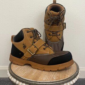 U.S. Polo Assn. | Kedge Men's Buckle Duck Toe Winter Snow Boots , size 10